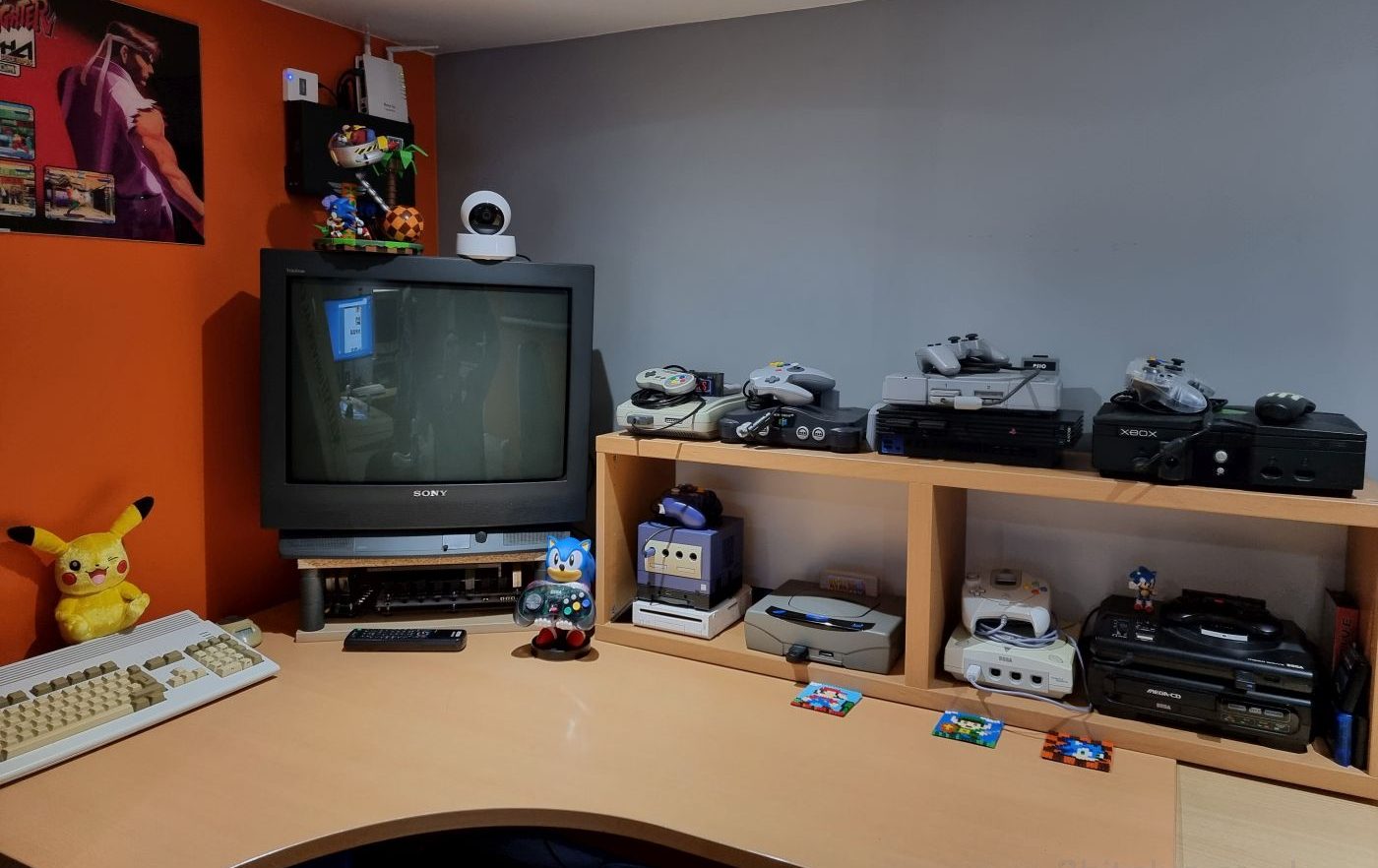 Retro consoles desk